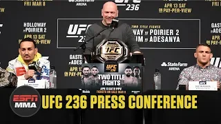 [FULL] UFC 236 Max Holloway vs. Dustin Poirier 2 press conference | ESPN MMA