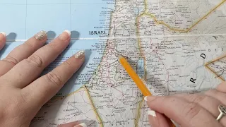 ASMR ~ Palestine History & Geography ~ Soft Spoken Map Tracing Tablet Google Earth