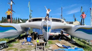 Our TRIMARAN looks like a SAILBOAT! Interior update