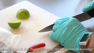 Her ser vi hvordan albuesnegl kan tilberedes ved forsker Anders Jelmert i Flødevigen.