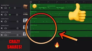 How to Make CRAZY SNARE PARTS in GarageBand iOS!