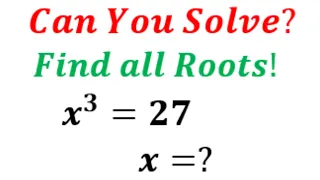 Cubic Exponential Equation | Solve for all the Roots of x.