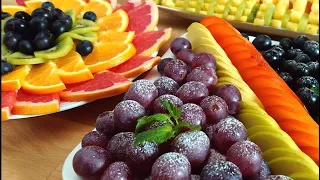 Фруктовые Тарелки на Новый Год 2021 | Красивая Фруктовая Нарезка на Праздник | Fruit Platters