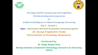 Information Retrieval & Question Answering System( Day 2 Session 1) ATAL FDP