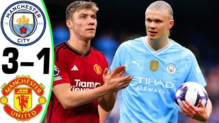 Manchester City vs Manchester United 3-1 - All Goals and Highlights - 2024 🔥 HAALAND