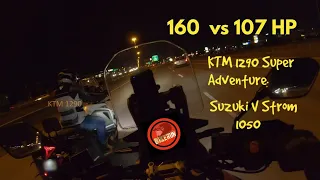 107 vs 160 HP - KTM 1290 Super adv - V Strom 1050