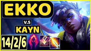 JUHAN (EKKO) vs KAYN - 14/2/6 KDA JUNGLE CHALLENGER GAMEPLAY - KR