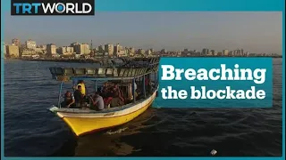 Palestinians in Gaza seek to breach Israeli sea blockade