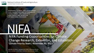 NIFA Funding Opportunities for Climate Change Research