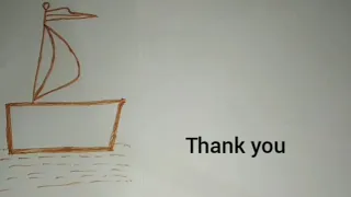 Boat simple hand drawing