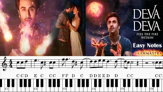 #Deva Deva - Brahmāstra  Keyboard/Violin/Guitar/Flute Notes by Sibin S S // V4 Violin #brahmāstra