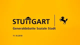 Generaldebatte "Soziale Stadt" des Stuttgarter Gemeinderats