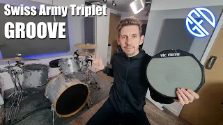 HOW TO PLAY Swiss Army Triplet Groove on Drum Kit - Lesson with Geoff Fry
