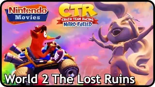 Crash Team Racing Nitro-Fueled - Story Mode: World 2 The Lost Ruins (100% Walkthrough)