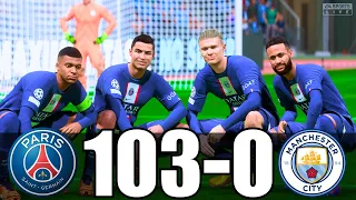 FIFA 23 | RONALDO, MESSI, MBAPPE, NEYMAR, ALLSTARS | PSG 103-0 MAN CITY | UCL FINAL | PS5 4K 60FPS