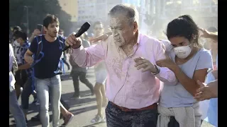 Julio Bazán hablo después del ataque sufrido en las protestas