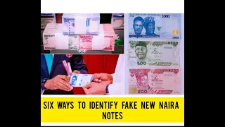Top Six Ways To Identify Fake New Naira Notes#nairanotes #nigeria #newnairanotes