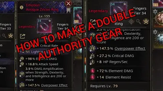 Guide for crafting double authority gears. Undecember guide