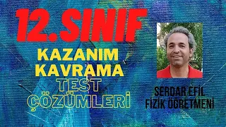 12.SINIF  ÇEMBERSEL HAREKET (KAZANIM KAVRAMA TESTİ 1)