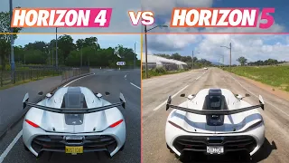 Forza Horizon 5 - Koenigsegg Jesko Sound Comparison (FH 5 VS FH 4)