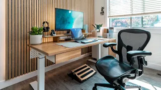 The Modern DREAM Home Office & Desk Setup Makeover 2023