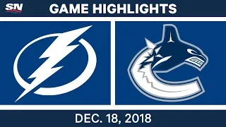 NHL Highlights | Lightning vs. Canucks - Dec 18, 2018