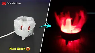 WoW🤩 ।। New Creative Idea ।। how to make artificial fire ।। Decorative Item ।। DIY artificial flame