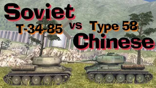 WOT Blitz Face Off || T-34-85 vs Type 58