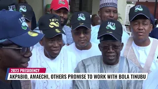 VIDEO: Tinubu Meets Yahaya Bello, Amaechi, Others, Receives Promise they Will Work for His Victory