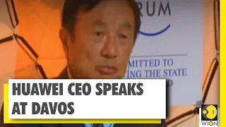 Huawei CEO Ren Zhengfei speaks at Davos