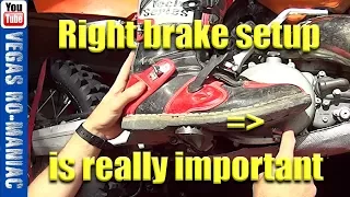 Is your Dirt Bike Rear Brake Pedal set up right for you, because it's important ! KTM250XC