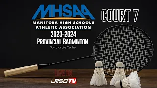 2023-2024 MHSAA Provincial Badminton Championships - May 3, 2024 - Court 7