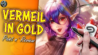 Vermeil in Gold Paint n' Review | アニメアートスタイルの分析を描く方法 | CSPスピードペイント