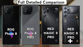 Rog Phone 8 vs Rog Phone 8 Pro vs Red Magic 9 Pro vs Red Magic 9 Pro Plus