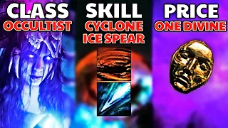 Cyclone CoC Ice Spear Occultist build for only 1 Divine Orb! | Path of Exile 3.19