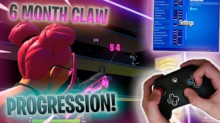 My 6 Month Claw Progression🦋 (Handcam + settings!) (Fortnite Season 7 Chapter 2)