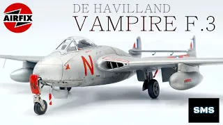 Airfix NEW 1/48 de Havilland VAMPIRE F.3. Scale model aircraft kit build.