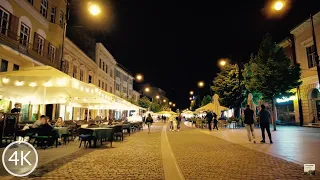 Night Walk in Central of Sibiu/Romania | Nightlife and City Lights