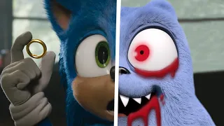 Sonic vs Grizzy And The Lemmings Horror - Sonic The Hedgehog Movie Choose Favorite Design Characters