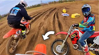 CR500 vs CRF450r POV Track Footage