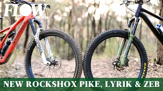 NEW 2023 RockShox Pike, Lyrik & Zeb Forks, AND Super Deluxe Air & Coil Shocks | Flow's First Ride