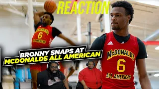 Bronny James Goes Off At McDonald's All-American Practice In Front Of NBA Scouts REACTION!!!!