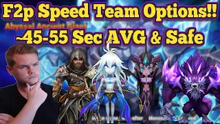 GB Abyss F2P - No Leah No Deborah - Speed Team Options! - Summoners War