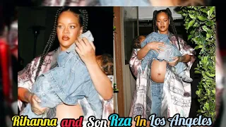 Update: Rihanna Bares baby bump at dinner with son RZA at Giorgio Baldi#rihanna #viral  #fashion