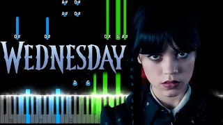 Wednesday Addams - Intro Title Theme Piano Tutorial