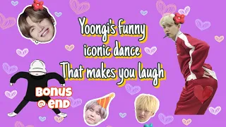 Yoongi's funny moments & his iconic dance 😂😂with Bonus part #bts #btsfunnymoments #suga