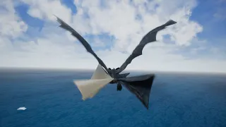 Toothless With Test Flight Tail- Dragons Of The Edge