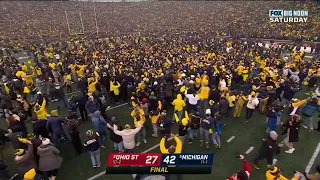 #5 Michigan Upsets #2 Ohio State and fans storm the field 2021 College Football