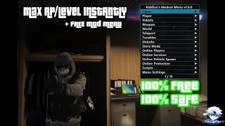 How to get max RP/Level instantly using Kiddion's (Kiddion's Menu v1.0.0) 100% FREE