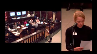 Noelle Thurlow from Resilience Paddle Sports at Hoboken City Council meeting 2-15-2023